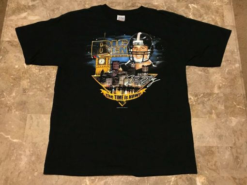 2004 Ben Roethlisberger BIG BEN Steelers Rookie Year Graphic T Shirt Adult Sz L