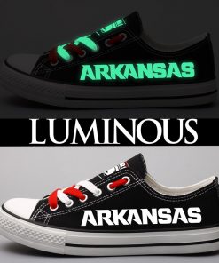 Arkansas Razorbacks Limited Luminous Low Top Canvas Sneakers