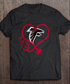 Atlanta Print T Shirt Short Sleeve O Neck Falcons Stethoscope Tshirts