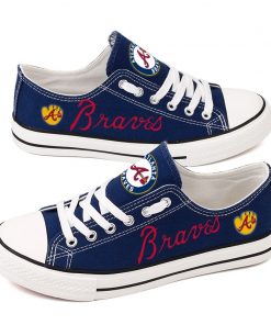 Atlanta Braves Limited MLB Baseball Low Top Canvas Sneakers