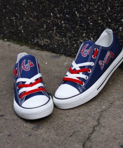 Atlanta Braves Limited Low Top Canvas Shoes Sport Sneakers