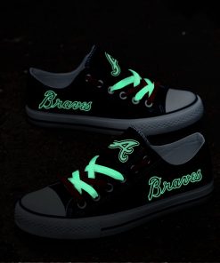 Atlanta Braves Limited Luminous Low Top Canvas Shoes Sport