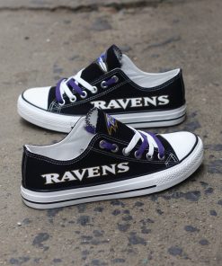 Baltimore Ravens Limited Print Low Top Canvas Sneakers