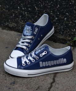 Bosqueville Bulldogs Limited High School Students Low Top Canvas Sneakers