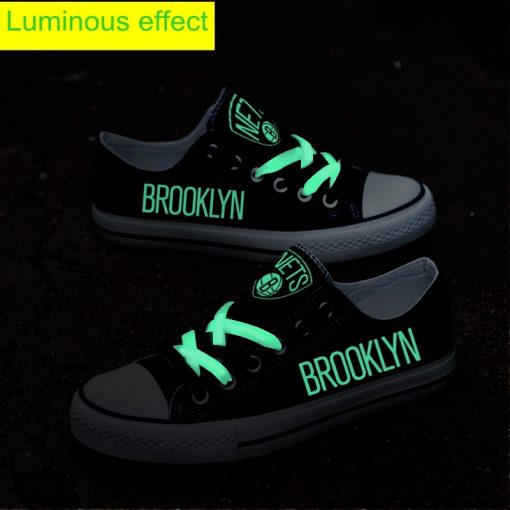 Brooklyn Nets Limited Luminous Low Top Canvas Sneakers