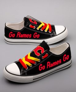 Calgary Flames Limited Low Top Canvas Shoes Sport
