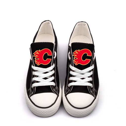 Calgary Flames Limited Low Top Canvas Shoes Sport