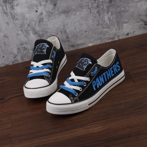 Carolina Panthers Limited Print Fans Low Top Canvas Sneakers