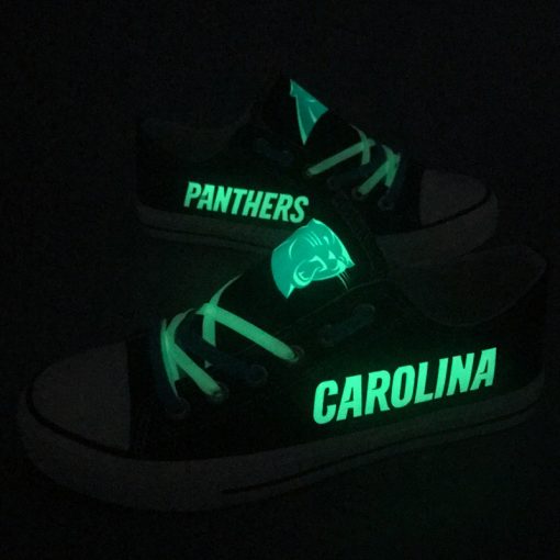 Carolina Panthers Limited Print Luminous Low Top Canvas Sneakers