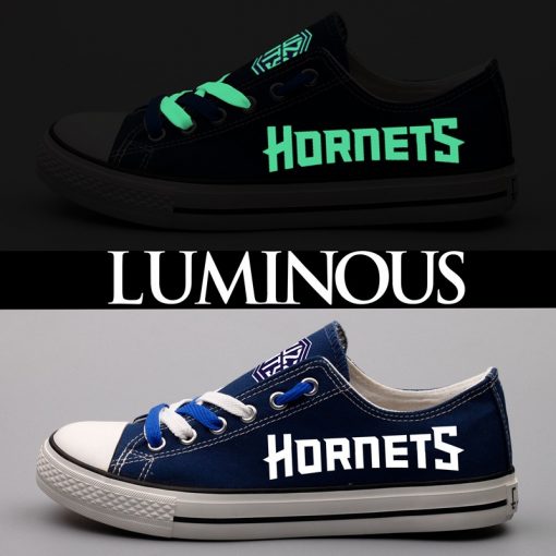 Charlotte Hornets Limited Luminous Low Top Canvas Sneakers
