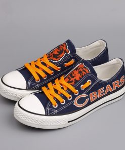 Chicago Bears Limited Print Low Top Canvas Shoes Sport