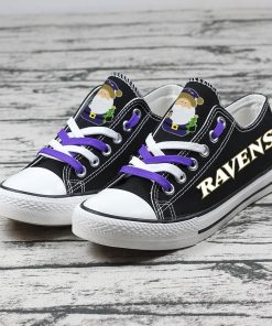 Christmas Design Baltimore Ravens Limited Low Top Canvas Sneakers