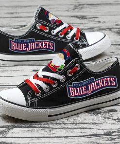 Christmas Columbus Blue Jackets Limited Low Top Canvas Shoes Sport