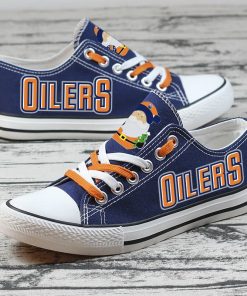 Christmas Edmonton Oilers Limited Low Top Canvas Sneakers