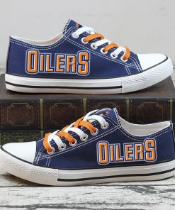 Christmas Edmonton Oilers Limited Low Top Canvas Sneakers