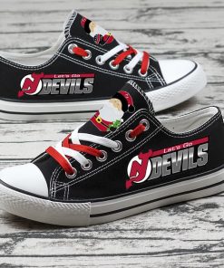 Christmas New Jersey Devils Limited Low Top Canvas Sneakers