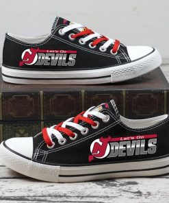 Christmas New Jersey Devils Limited Low Top Canvas Sneakers