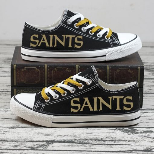 Christmas Design New Orleans Saints Fans Low Top Canvas Sneakers