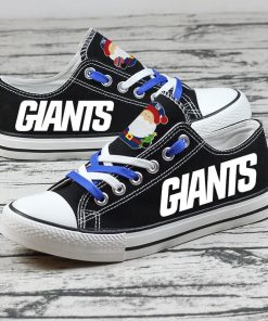 Christmas New York Giants Limited Low Top Canvas Sneakers