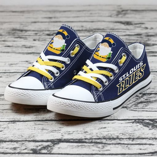 Christmas St. Louis Blues Limited Low Top Canvas Sneakers