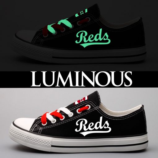 Cincinnati Reds Limited Luminous Low Top Canvas Sneakers