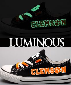 Clemson Tigers Limited Luminous Low Top Canvas Sneakers