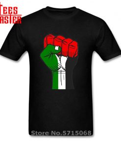 Colourful Palestine Hope strong fist Patriotic personages T shirt Hombre Awesome Artsy Summer New Men Cool 1