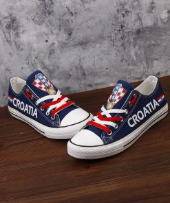 Croatia National Team Low Top Canvas Sneakers
