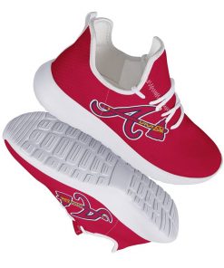 Custom Yeezy Running Shoes For Atlanta Braves Fans