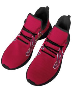 Custom Yeezy Running Shoes For Atlanta Braves Fans