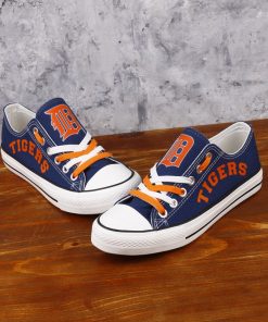 Detriot Tigers Limited Fans Low Top Canvas Sneakers