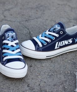 Detroit Lions Limited Low Top Canvas Sneakers