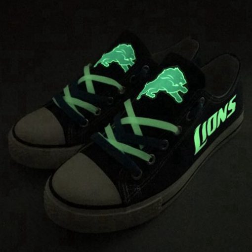 Detroit Lions Limited Luminous Low Top Canvas Sneakers