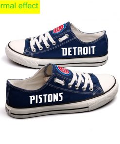 Detroit Pistons Limited Luminous Low Top Canvas Shoes Sport