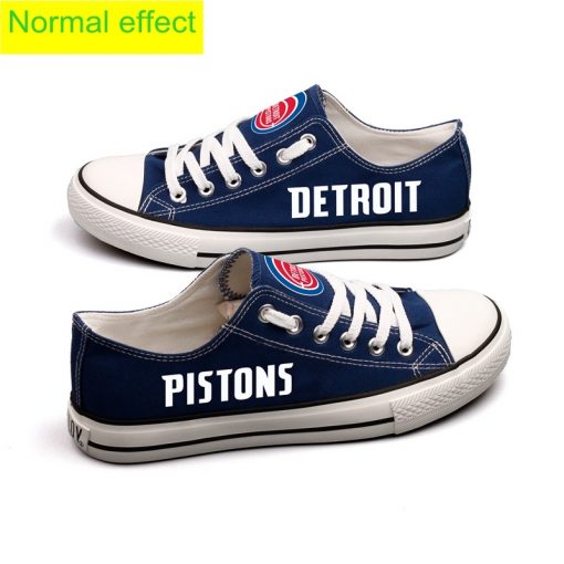 Detroit Pistons Limited Luminous Low Top Canvas Shoes Sport