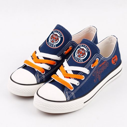 Detroit Tigers Low Top Canvas Sneakers