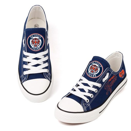 Detroit Tigers Low Top Canvas Sneakers