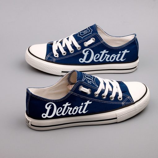 Detroit Tigers Low Top Canvas Shoes Sport