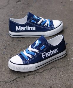 Fisher Marlins Limited High School Students Low Top Canvas Sneakers