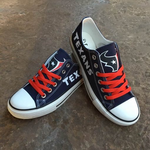 Houston Texans Limited Fans Low Top Canvas Sneakers