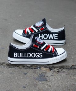 Howe Bulldogs Limited High School Students Low Top Canvas Sneakers