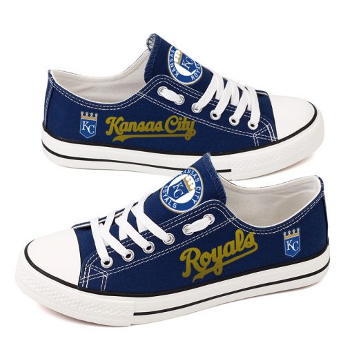 Kansas City Royals Limited Fans Low Top Canvas Shoes Sport