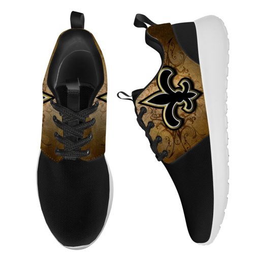 London Style Breathable Men Women Running Shoes Custom New Orleans Saints