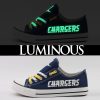 Los Angeles Chargers Limited Luminous Low Top Canvas Sneakers