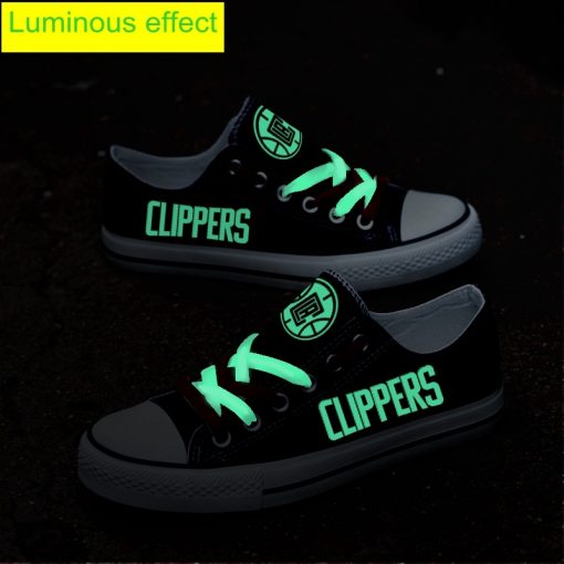 Los Angeles Clippers Limited Luminous Low Top Canvas Sneakers