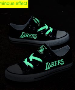 Los Angeles Lakers Limited Luminous Low Top Canvas Sneakers