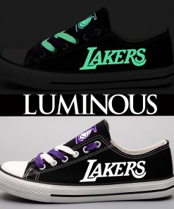 Los Angeles Lakers Limited Luminous Low Top Canvas Sneakers