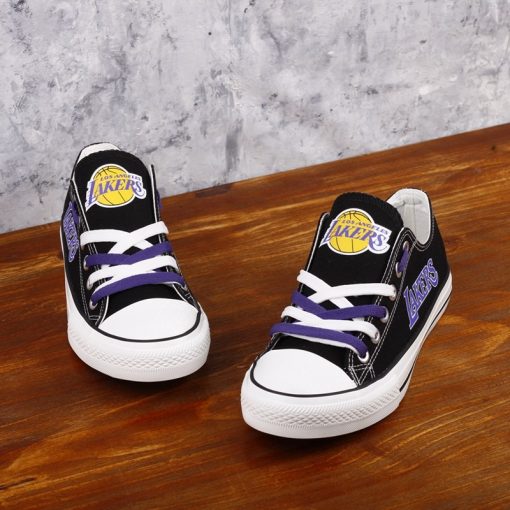 Los Angeles Lakers Low Top Canvas Sneakers