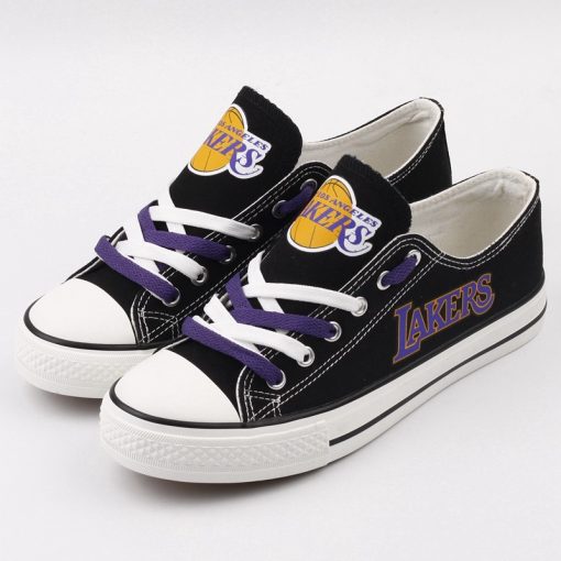 Los Angeles Lakers Low Top Canvas Shoes Sport