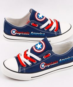 Marvel Avengers Hero Captain America Casual Canvas Low Top Sneakers